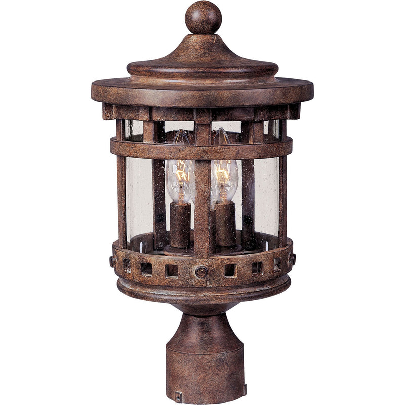 Maxim - 3137CDSE - Three Light Outdoor Pole/Post Lantern - Santa Barbara DC - Sienna