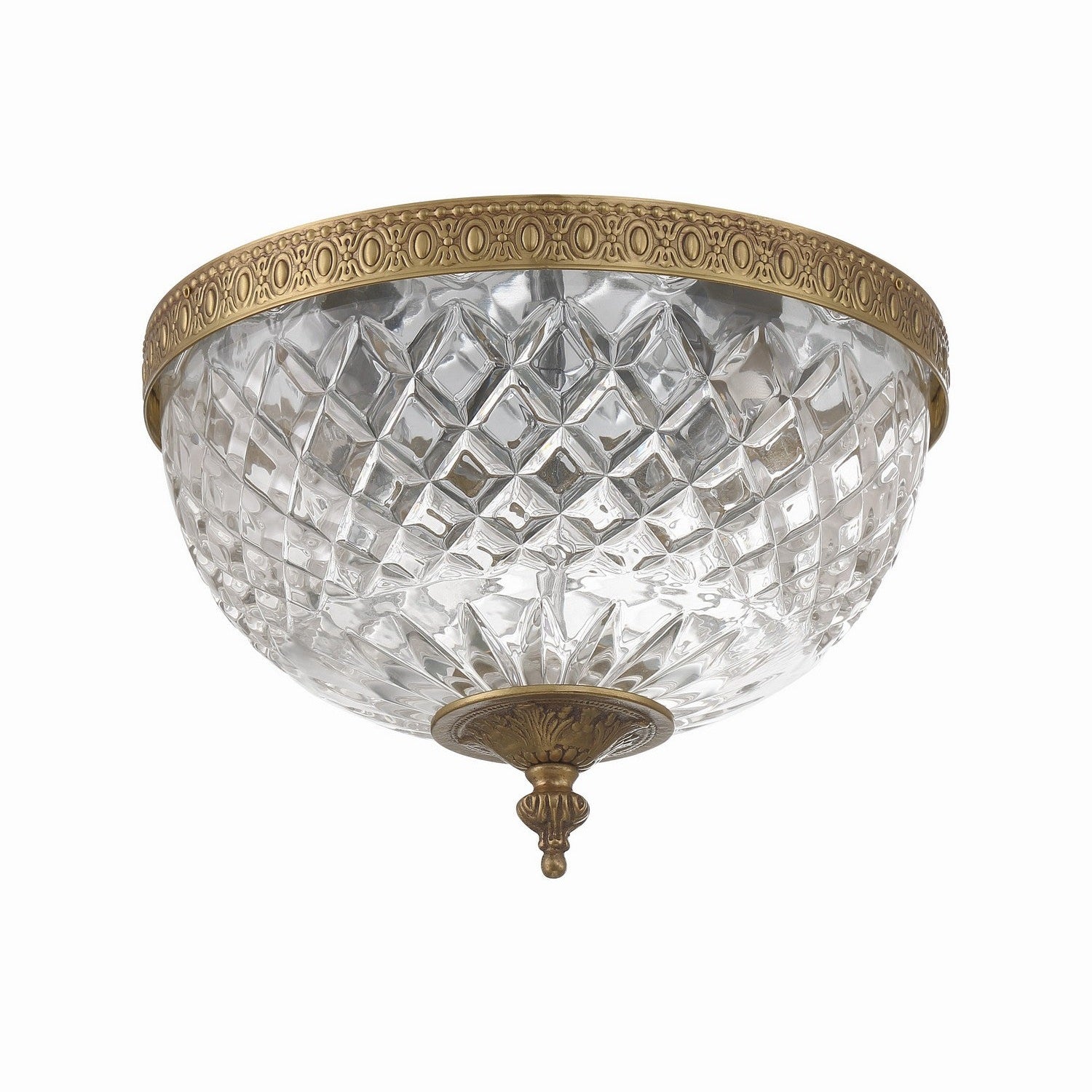 Crystorama - 117-10-OB - Two Light Flush Mount - Ceiling Mount - Olde Brass