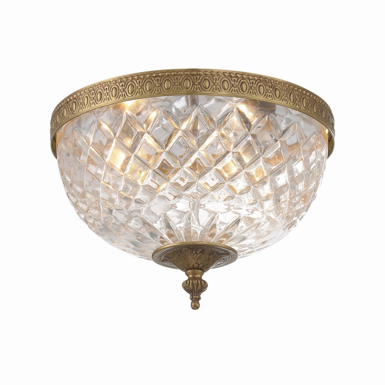 Crystorama - 117-10-OB - Two Light Flush Mount - Ceiling Mount - Olde Brass