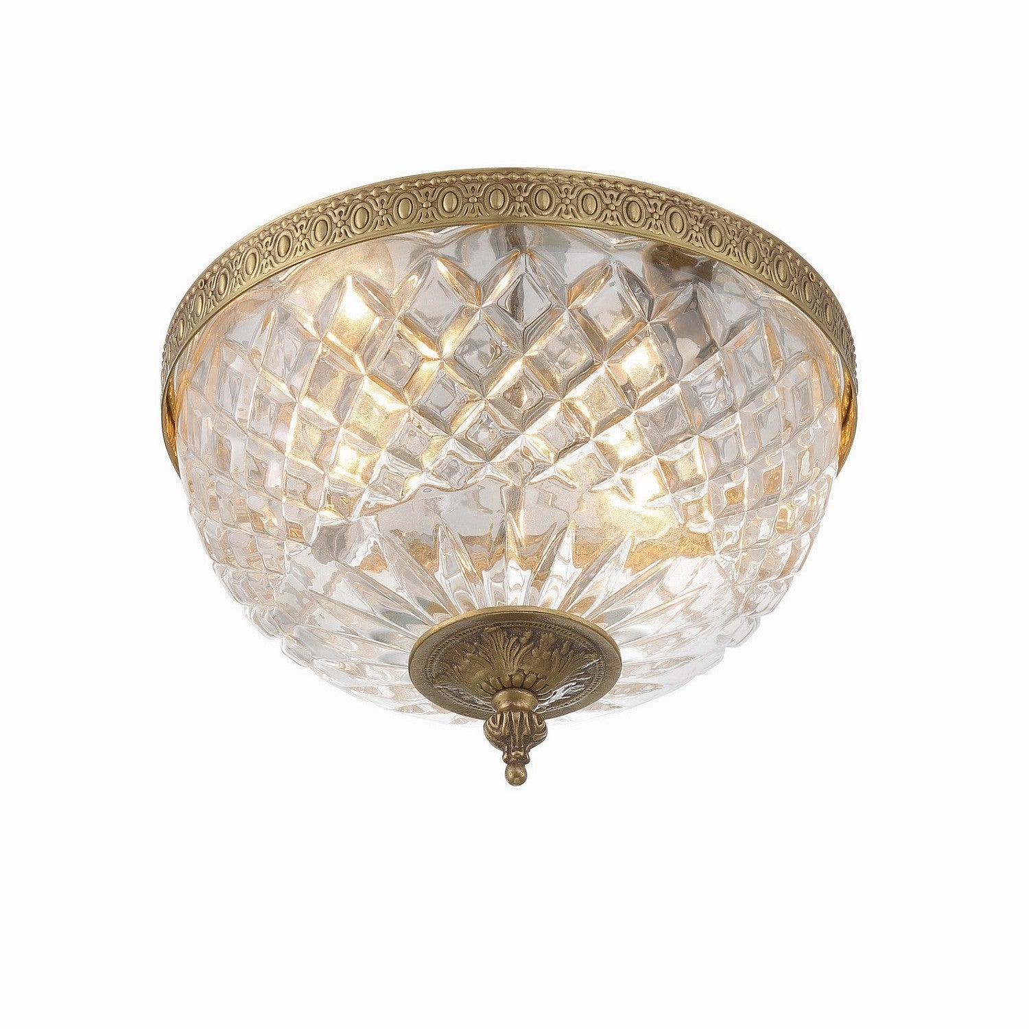 Crystorama - 117-10-OB - Two Light Flush Mount - Ceiling Mount - Olde Brass