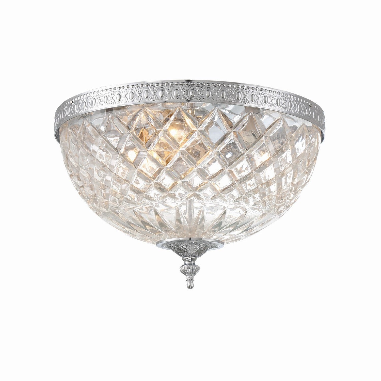Crystorama - 117-12-CH - Three Light Flush Mount - Ceiling Mount - Polished Chrome