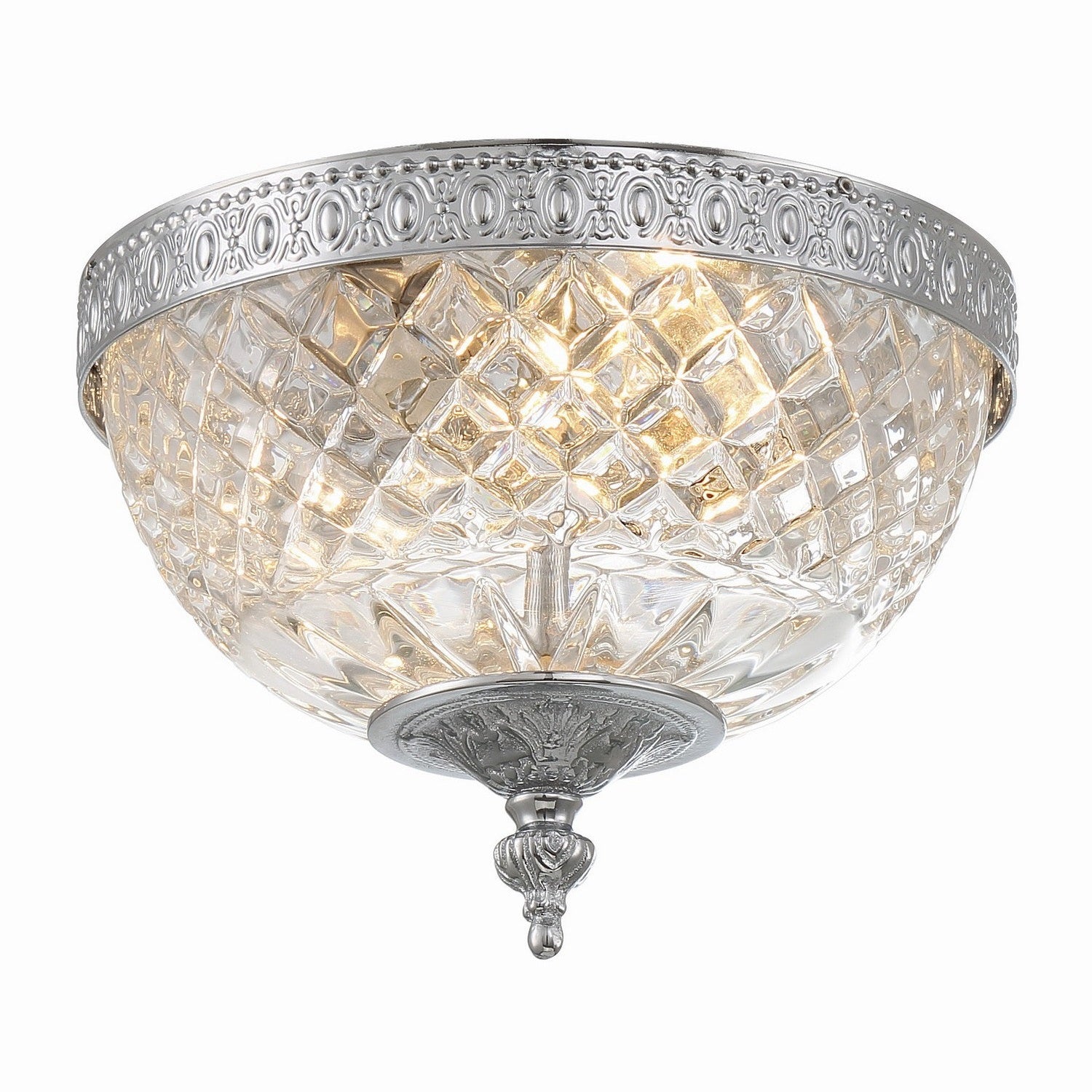 Crystorama - 117-8-CH - Two Light Flush Mount - Ceiling Mount - Polished Chrome