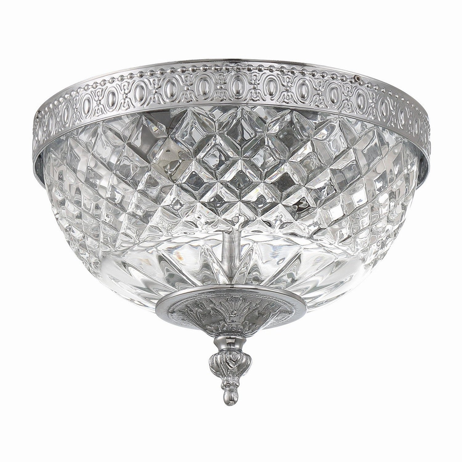 Crystorama - 117-8-CH - Two Light Flush Mount - Ceiling Mount - Polished Chrome