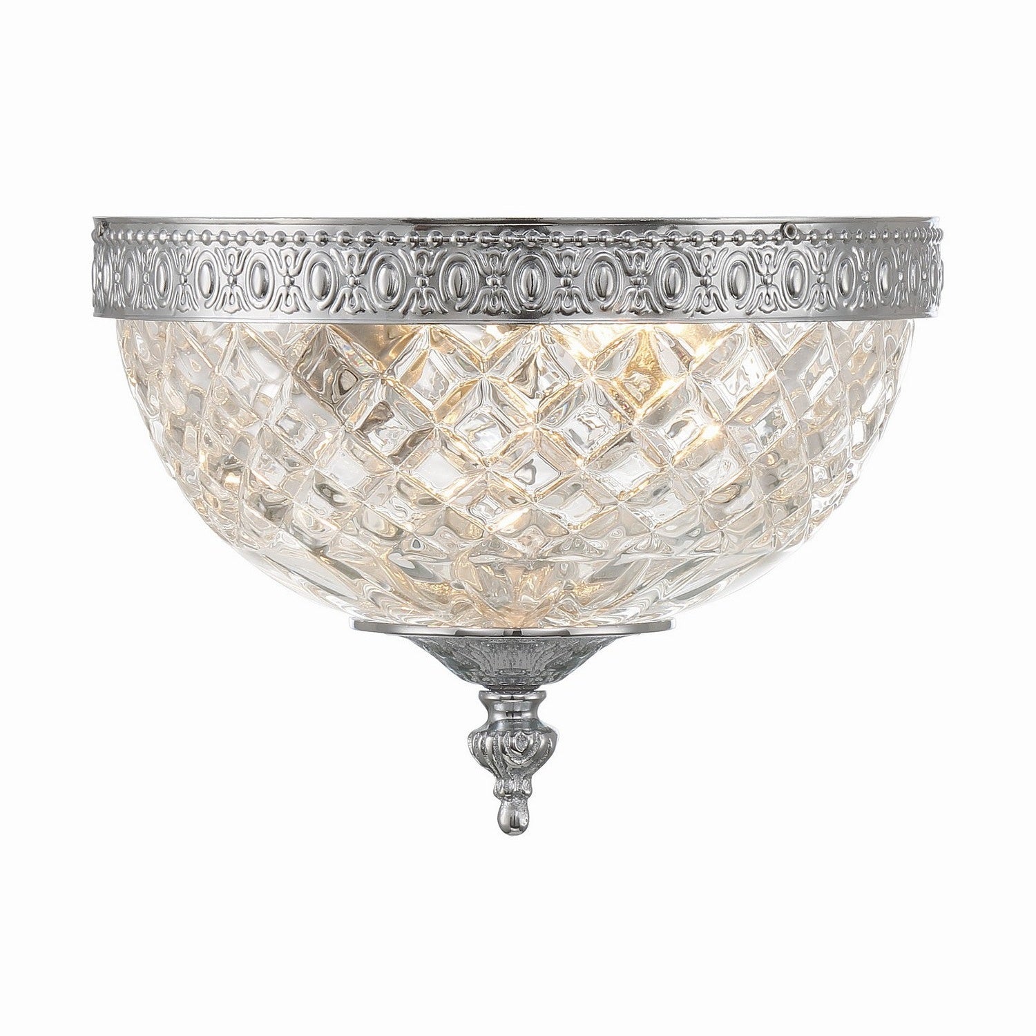 Crystorama - 117-8-CH - Two Light Flush Mount - Ceiling Mount - Polished Chrome