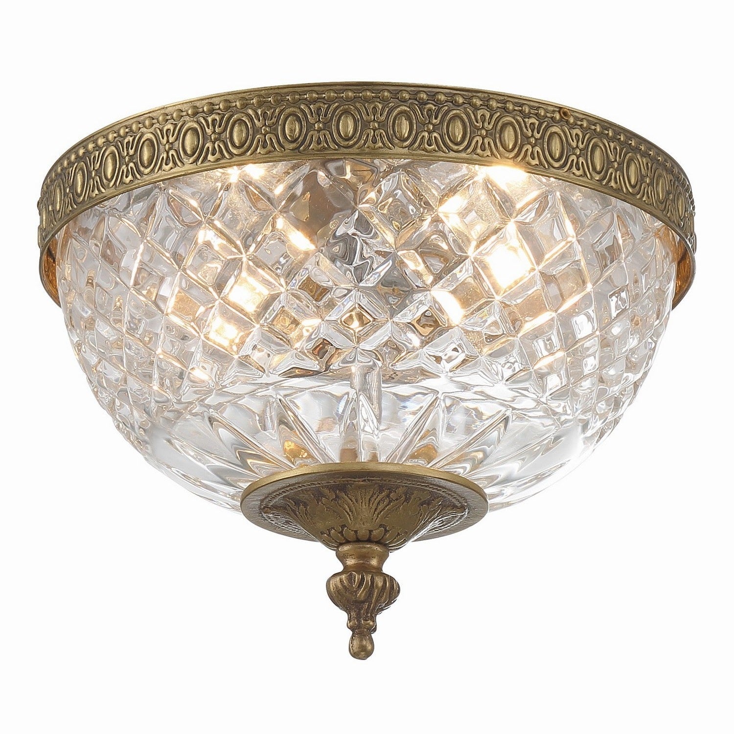 Crystorama - 117-8-OB - Two Light Flush Mount - Ceiling Mount - Olde Brass