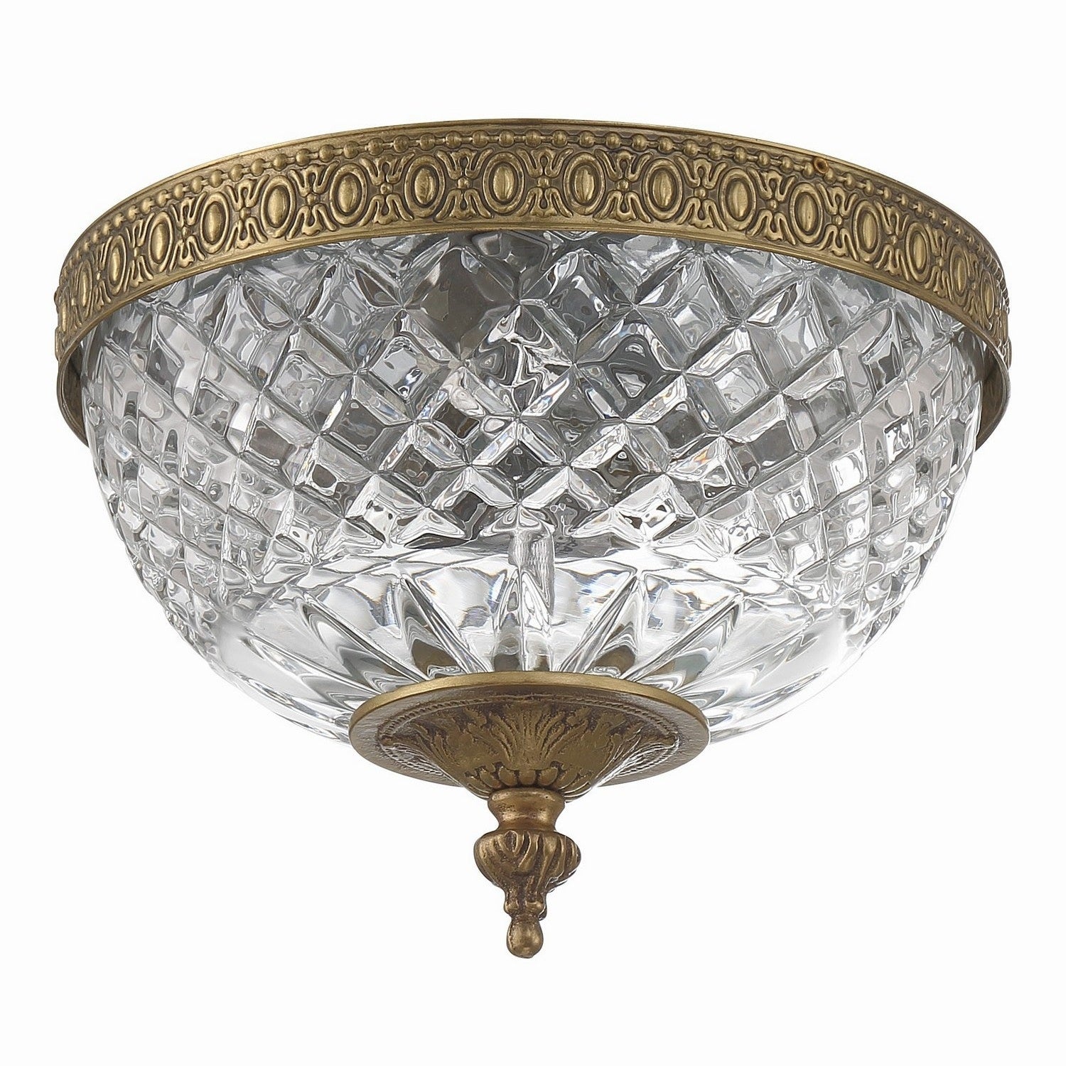 Crystorama - 117-8-OB - Two Light Flush Mount - Ceiling Mount - Olde Brass