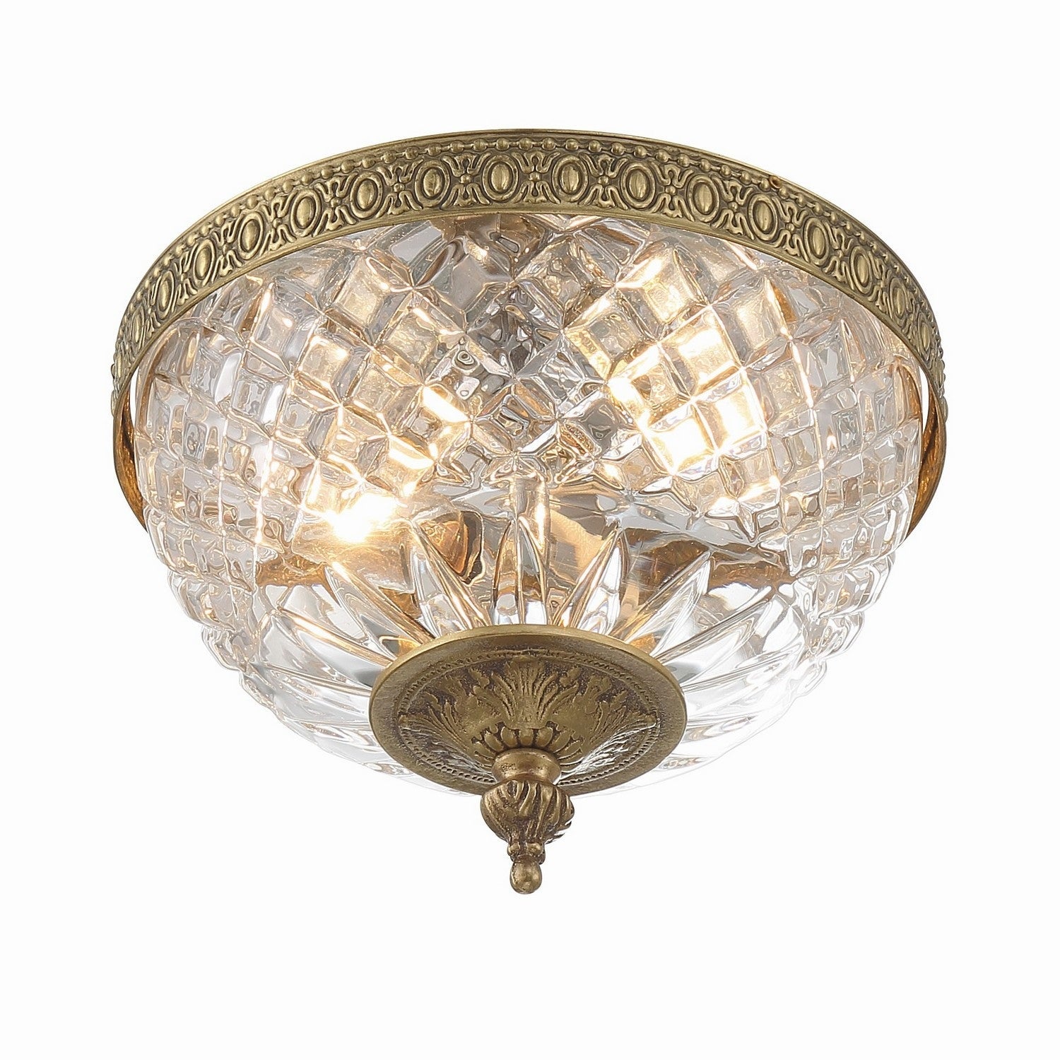 Crystorama - 117-8-OB - Two Light Flush Mount - Ceiling Mount - Olde Brass