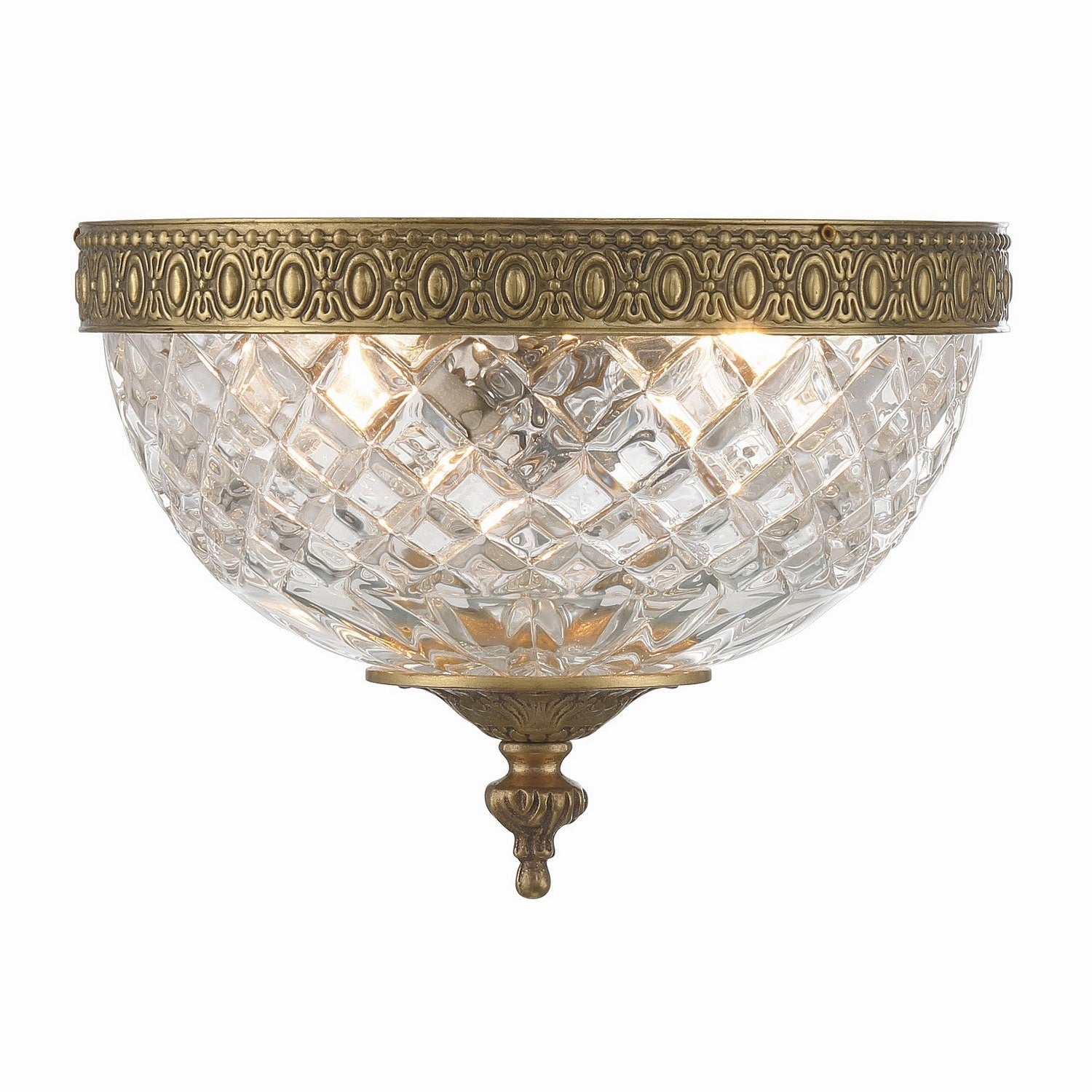 Crystorama - 117-8-OB - Two Light Flush Mount - Ceiling Mount - Olde Brass