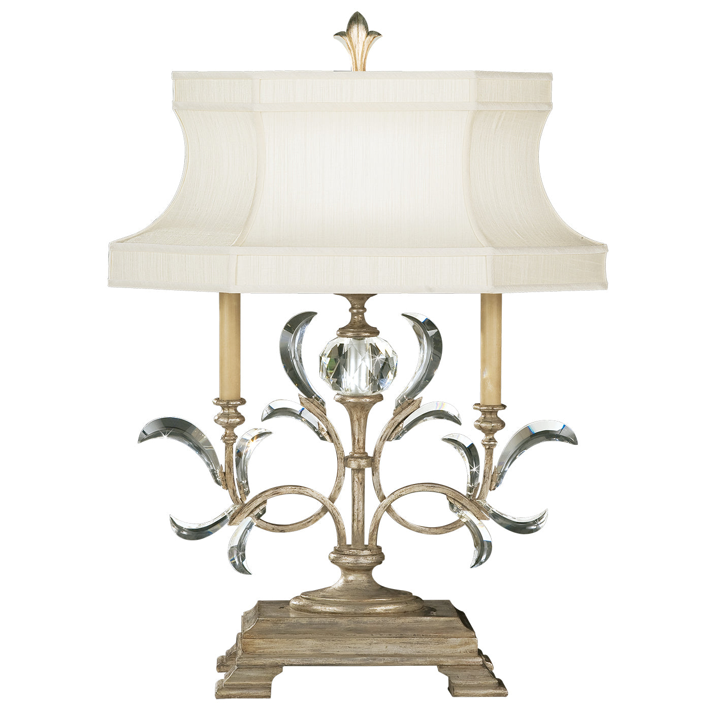 Fine Art Handcrafted Lighting - 737910ST - One Light Table Lamp - Beveled Arcs - Silver