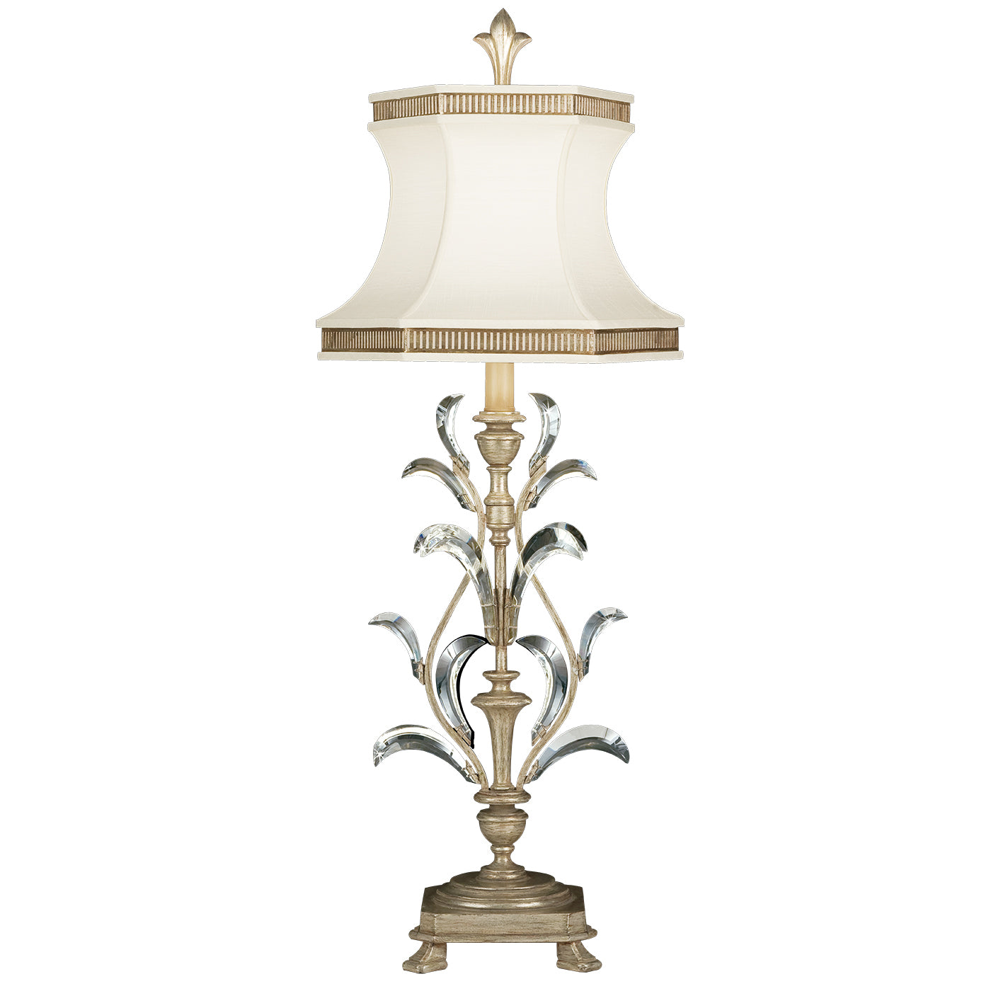 Fine Art Handcrafted Lighting - 737810ST - One Light Table Lamp - Beveled Arcs - Silver