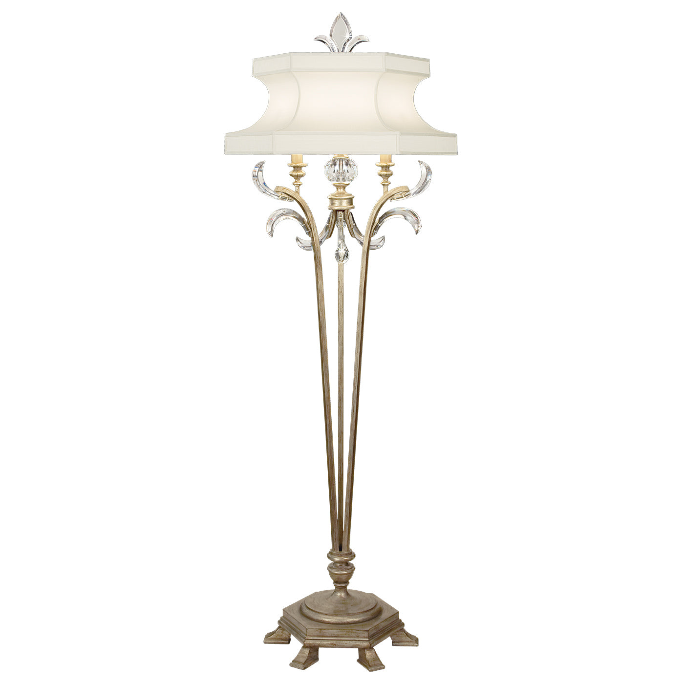 Fine Art Handcrafted Lighting - 737420ST - One Light Floor Lamp - Beveled Arcs - Silver