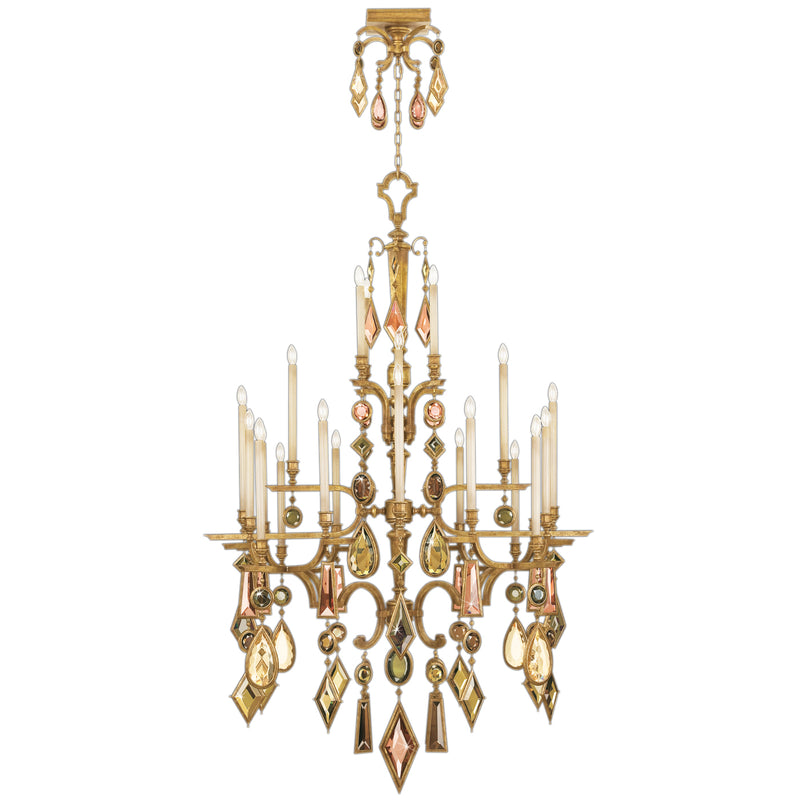 Fine Art Handcrafted Lighting - 714640-1ST - 24 Light Chandelier - Encased Gems - Gold