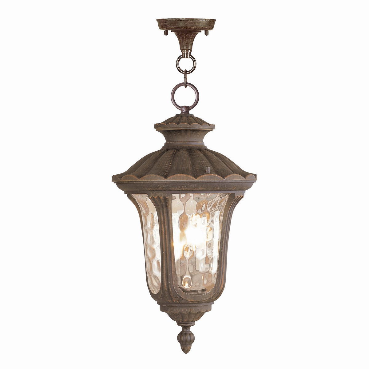 Livex Lighting - 7658-58 - Three Light Outdoor Pendant - Oxford - Hand Applied Imperial Bronze