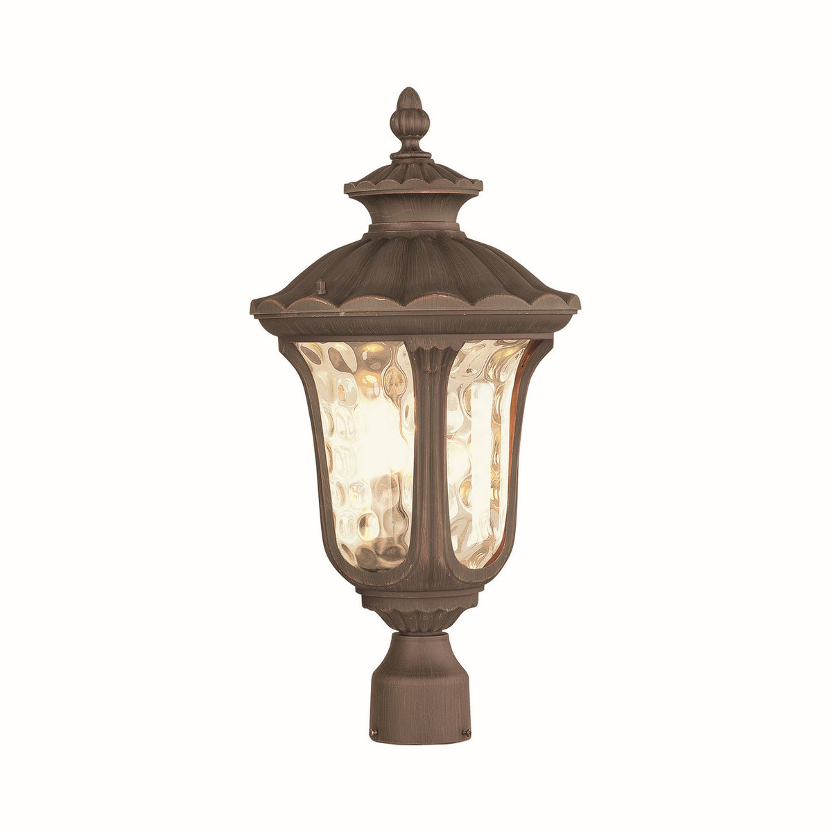 Livex Lighting - 7659-58 - Three Light Post-Top Lanterm - Oxford - Hand Applied Imperial Bronze