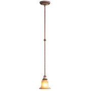Livex Lighting - 8570-63 - One Light Mini Pendant - Villa Verona - Hand Applied Verona Bronze w/ Aged Gold Leafs