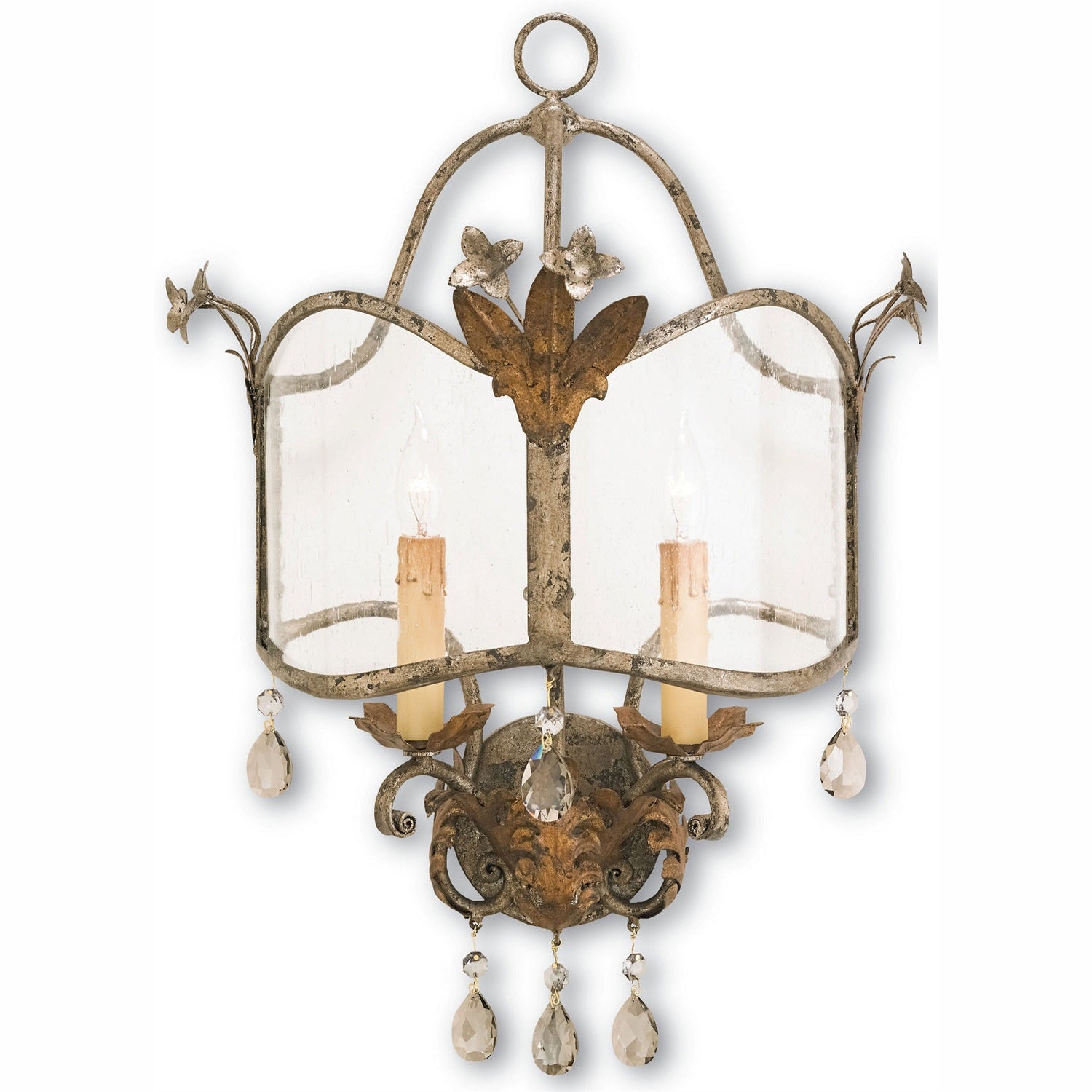 Currey and Company - 5357 - Two Light Wall Sconce - Zara Collection - Viejo Gold/Viejo Silver