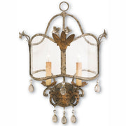 Currey and Company - 5357 - Two Light Wall Sconce - Zara Collection - Viejo Gold/Viejo Silver