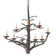 Currey and Company - 9327 - Nine Light Chandelier - Old Iron
