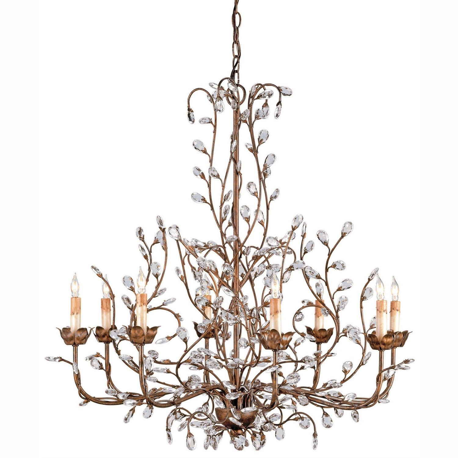 Currey and Company - 9884 - Eight Light Chandelier - Crystal Bud Collection - Cupertino