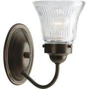 Progress Lighting - P3287-20 - One Light Bath Bracket - Economy Fluted Glass - Antique Bronze