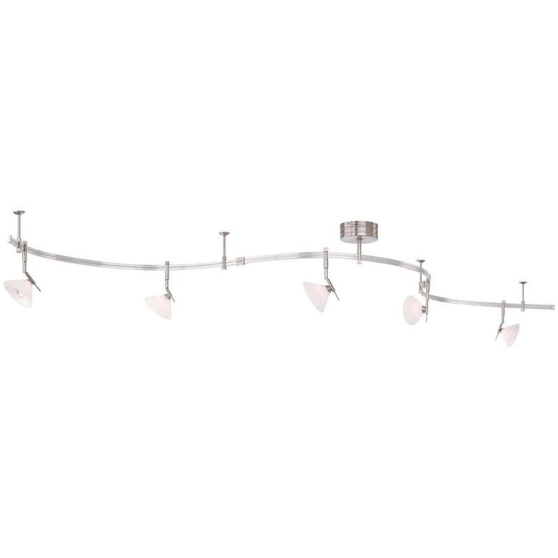 George Kovacs - P4015-084 - Five Light Monorail Kit - Gk Lightrail - Brushed Nickel