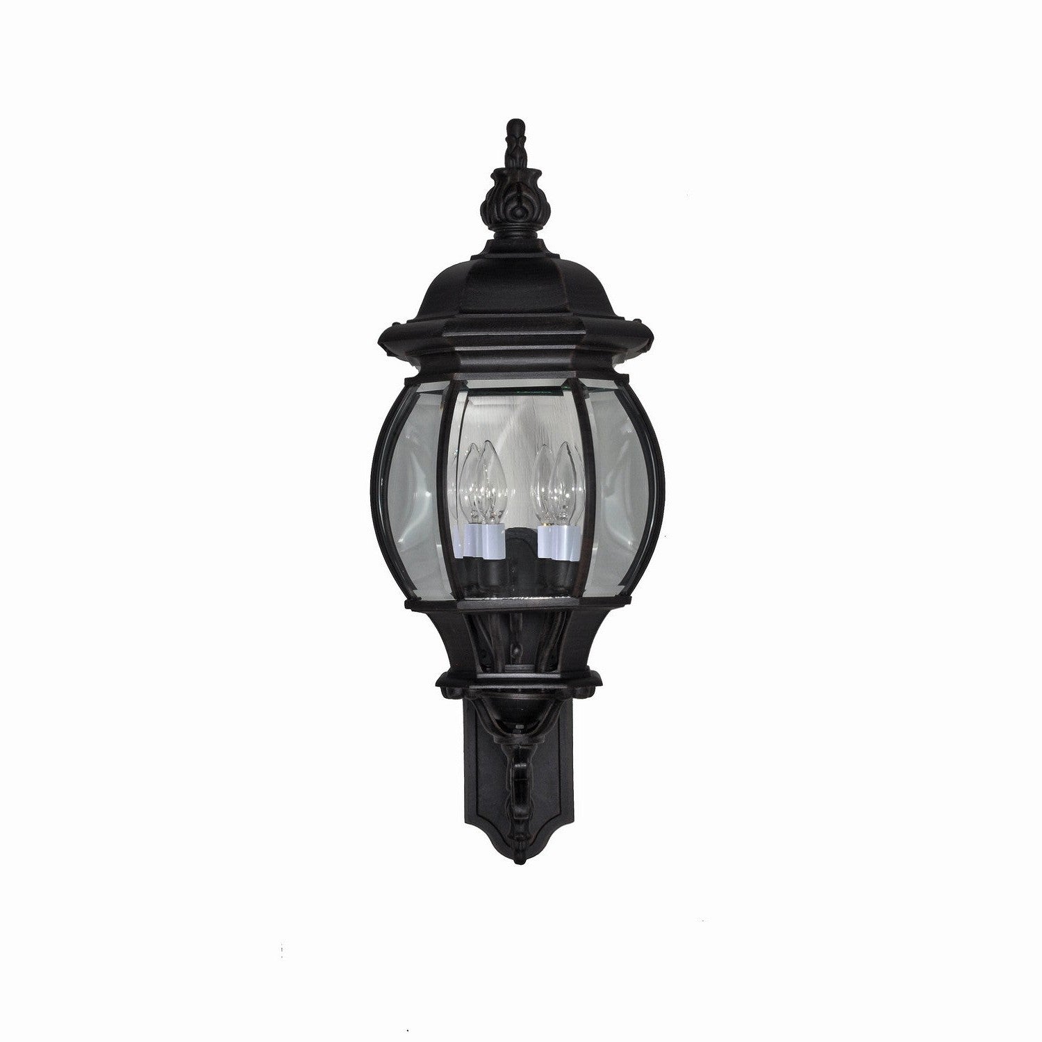 Maxim - 1037BK - Four Light Outdoor Wall Lantern - Crown Hill - Black