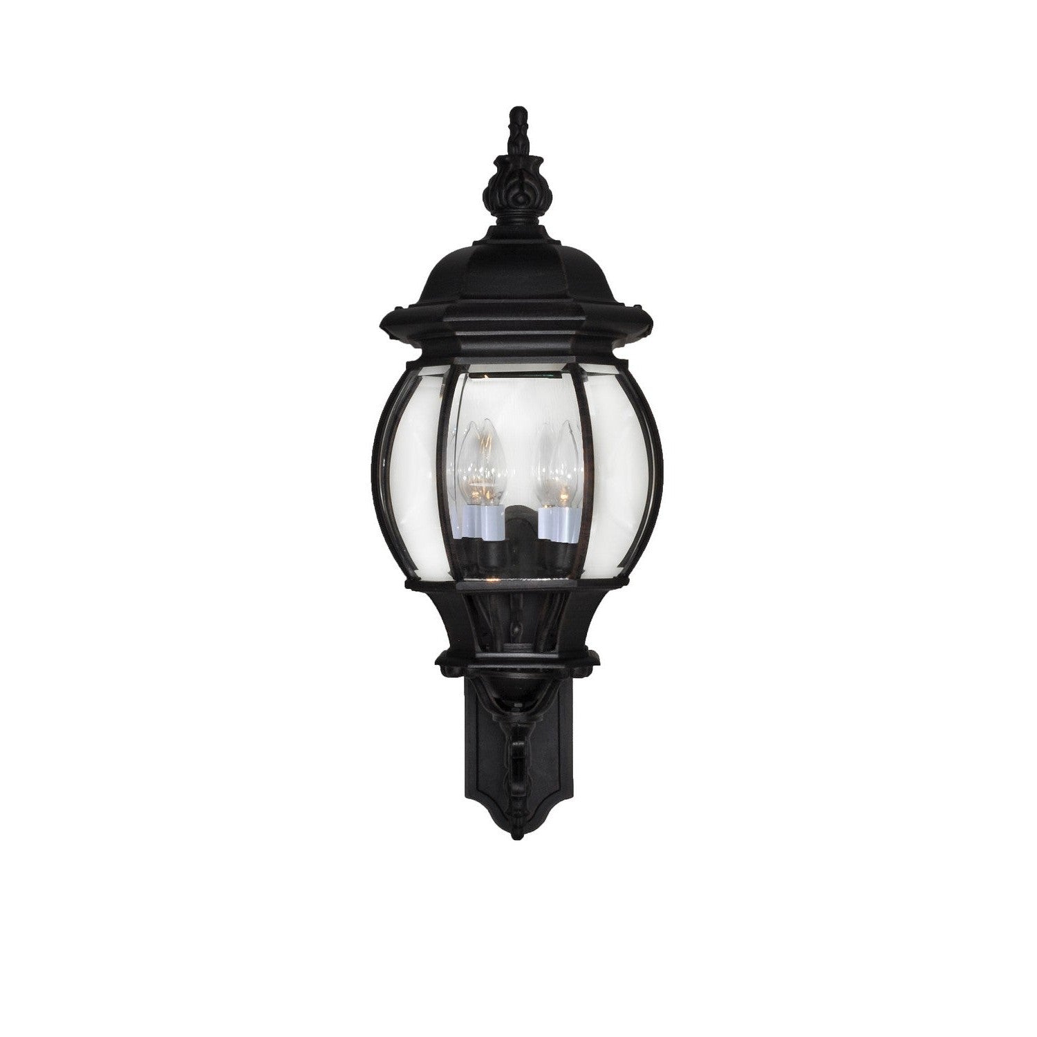 Maxim - 1037BK - Four Light Outdoor Wall Lantern - Crown Hill - Black