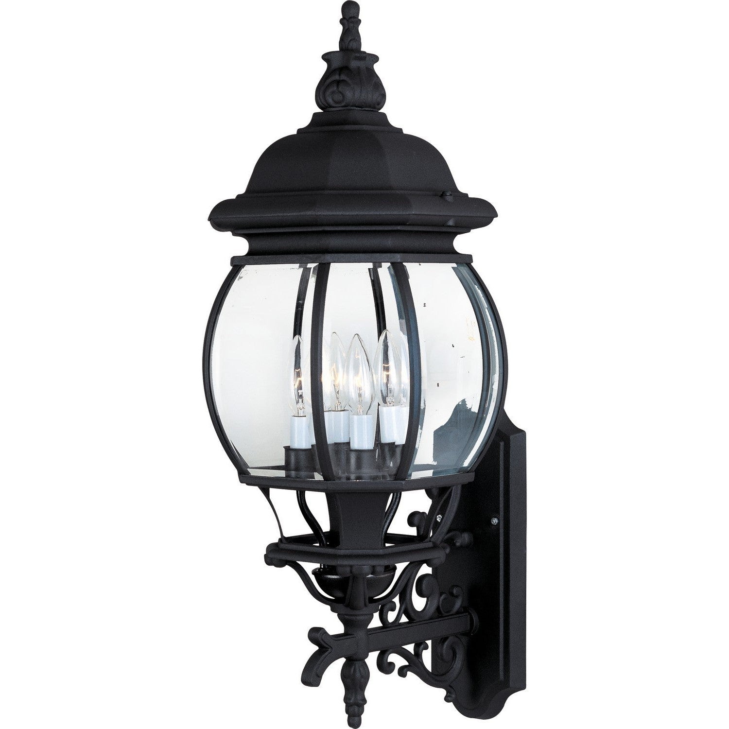 Maxim - 1037BK - Four Light Outdoor Wall Lantern - Crown Hill - Black
