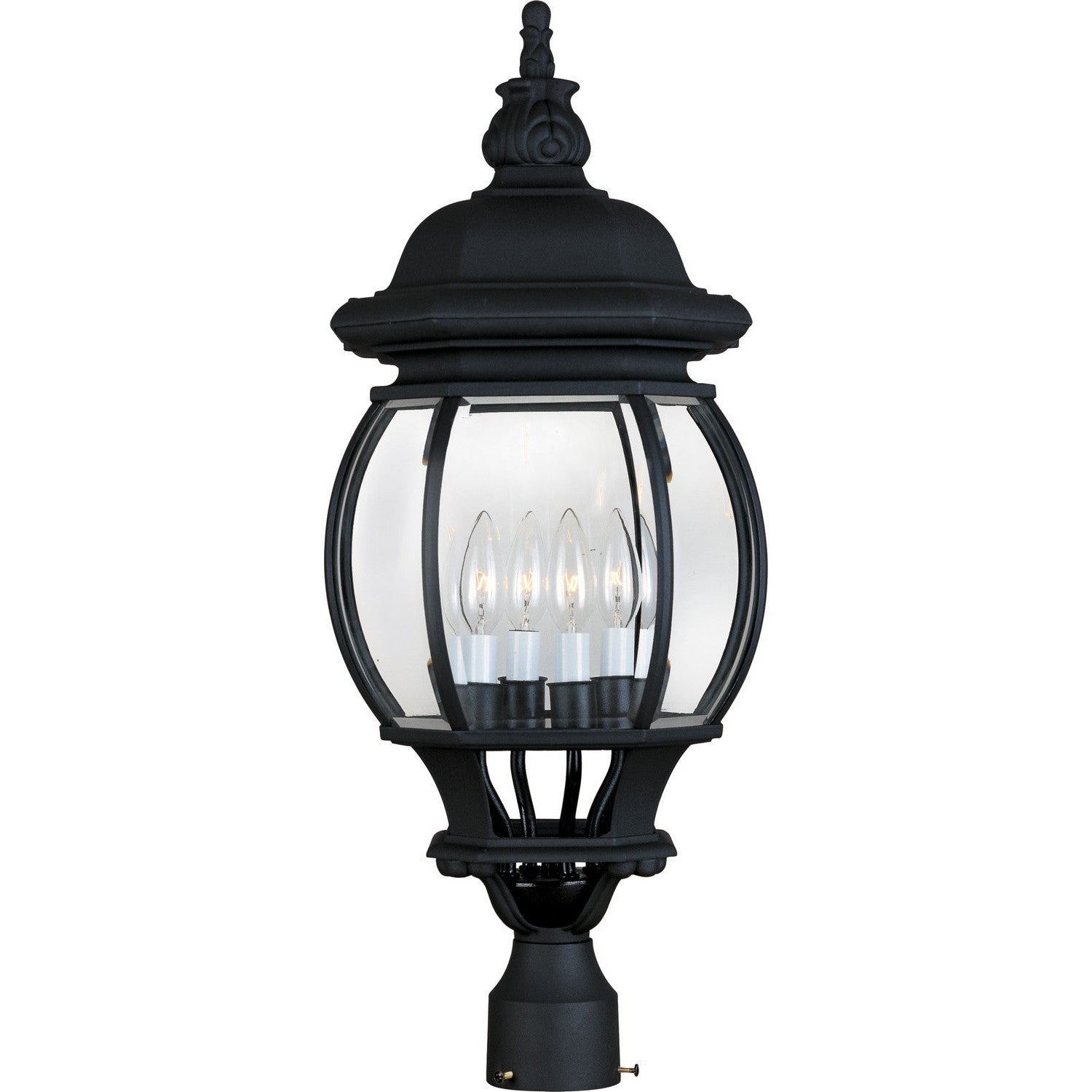 Maxim - 1038BK - Four Light Outdoor Pole/Post Lantern - Crown Hill - Black