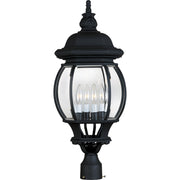 Maxim - 1038BK - Four Light Outdoor Pole/Post Lantern - Crown Hill - Black