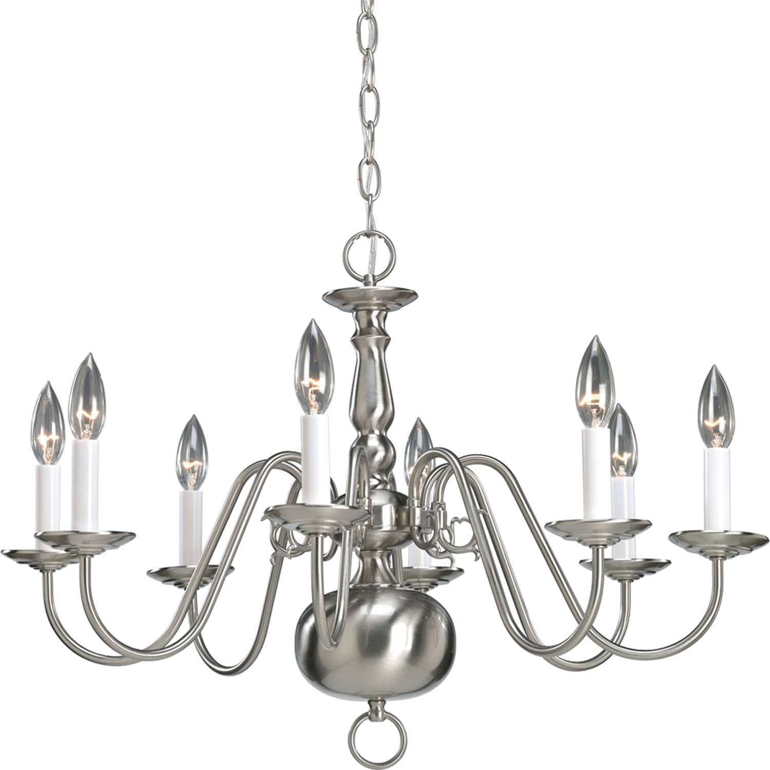 Progress Lighting - P4357-09 - Eight Light Chandelier - Americana - Brushed Nickel