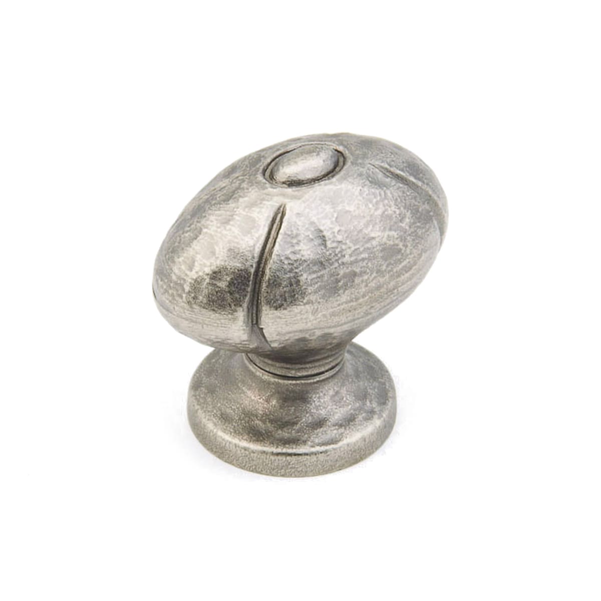 Schaub and Company - 252-VN - Siena 5-13/16" Rustic Farmhouse Oval Egg Luxury Cabinet Knob / Drawer Knob in Vibra Nickel