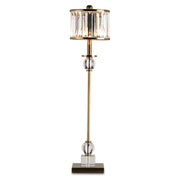 Currey and Company - 6986 - One Light Table Lamp - Parfait Table Lamp - Clear/Antique Brass