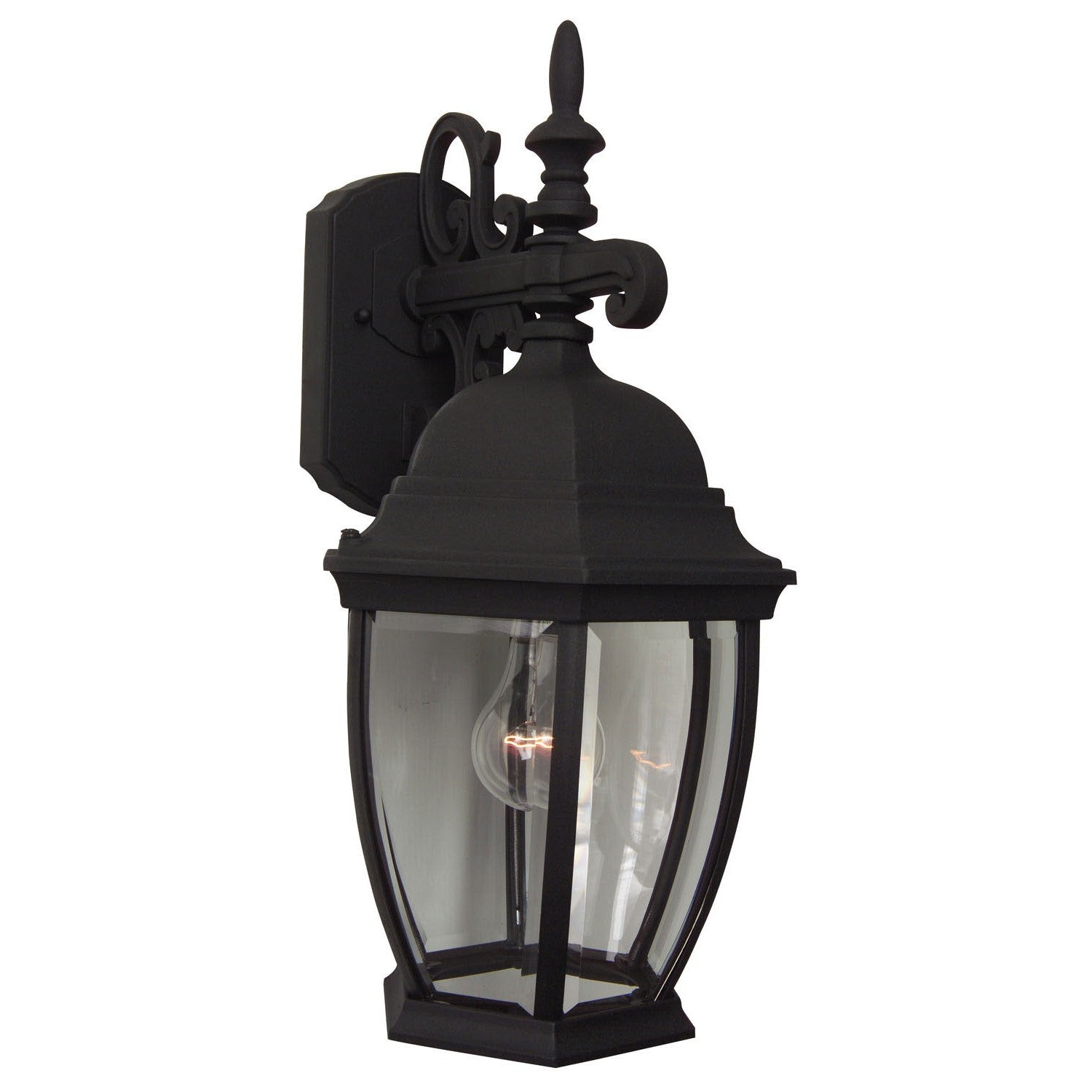 Craftmade - Z284-TB - One Light Wall Mount - Bent Glass Cast - Textured Black