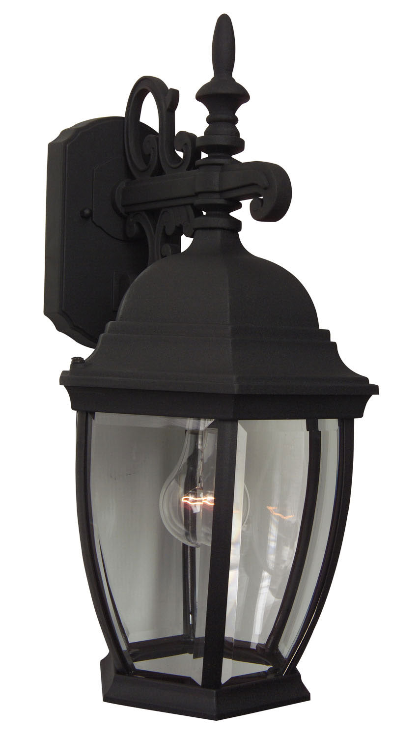 Craftmade - Z284-TB - One Light Wall Mount - Bent Glass Cast - Textured Black
