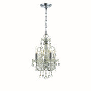 Crystorama - 3224-CH-CL-MWP - Four Light Mini Chandelier - Imperial - Polished Chrome
