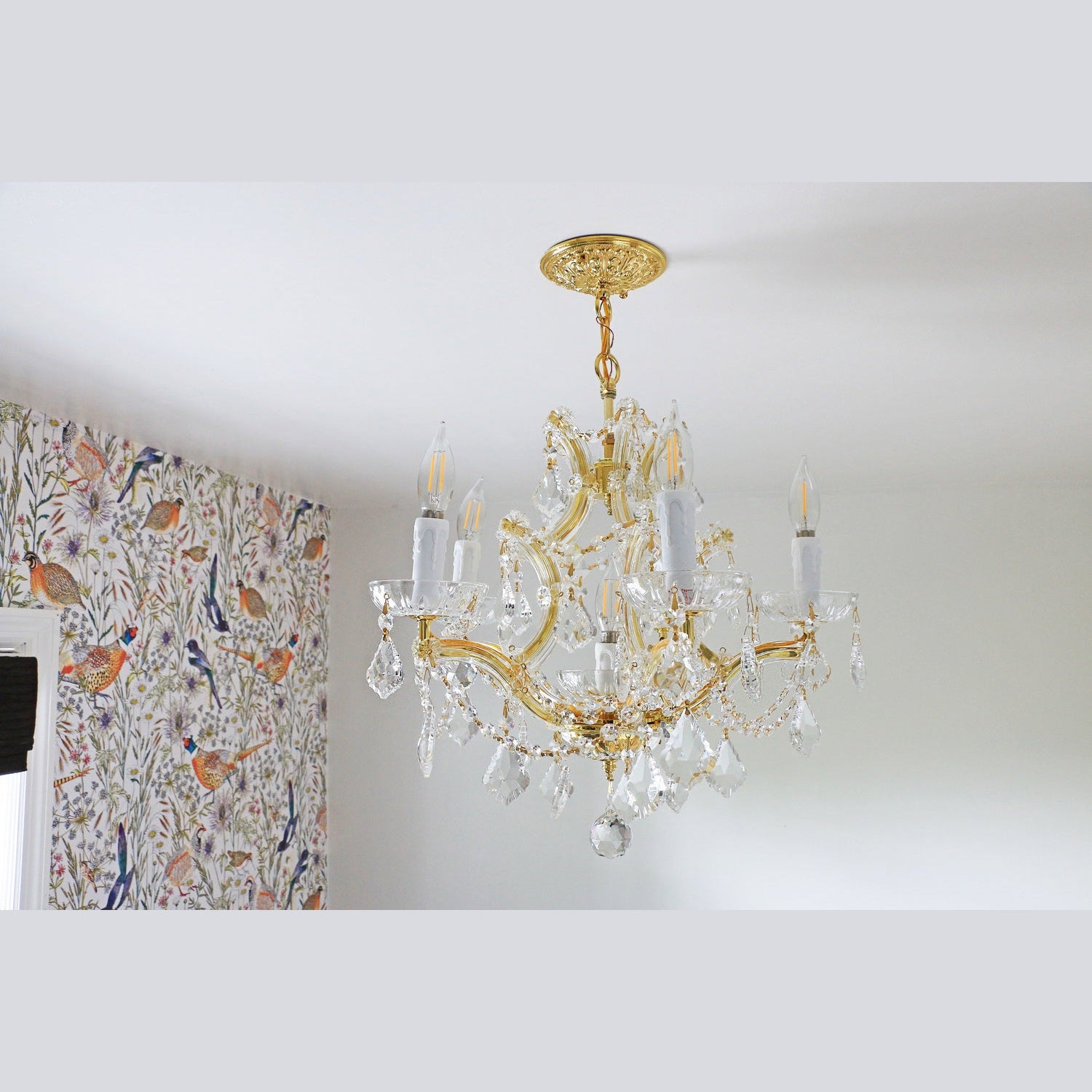 Crystorama - 4405-GD-CL-MWP - Six Light Mini Chandelier - Maria Theresa - Gold