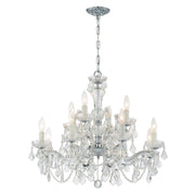 Crystorama - 4479-CH-CL-SAQ - 12 Light Chandelier - Maria Theresa - Polished Chrome