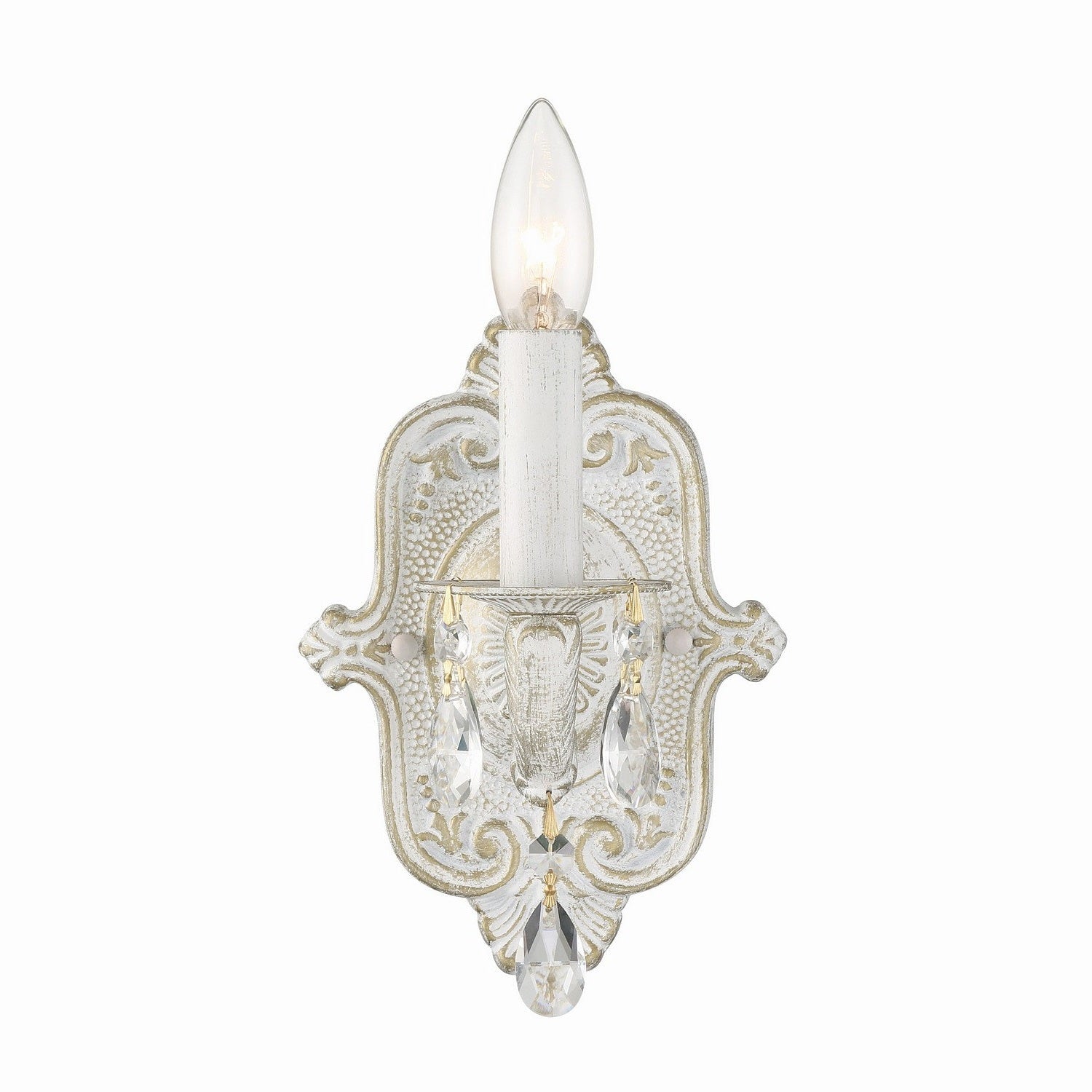Crystorama - 5021-AW-CL-MWP - One Light Wall Sconce - Paris Market - Antique White