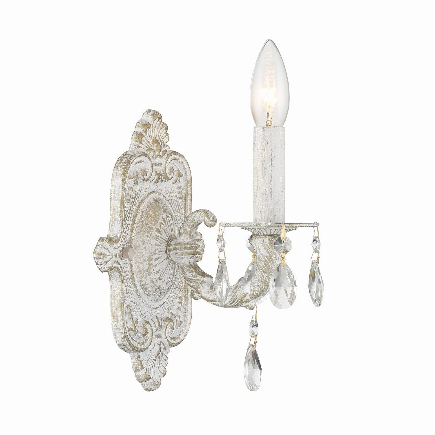 Crystorama - 5021-AW-CL-MWP - One Light Wall Sconce - Paris Market - Antique White