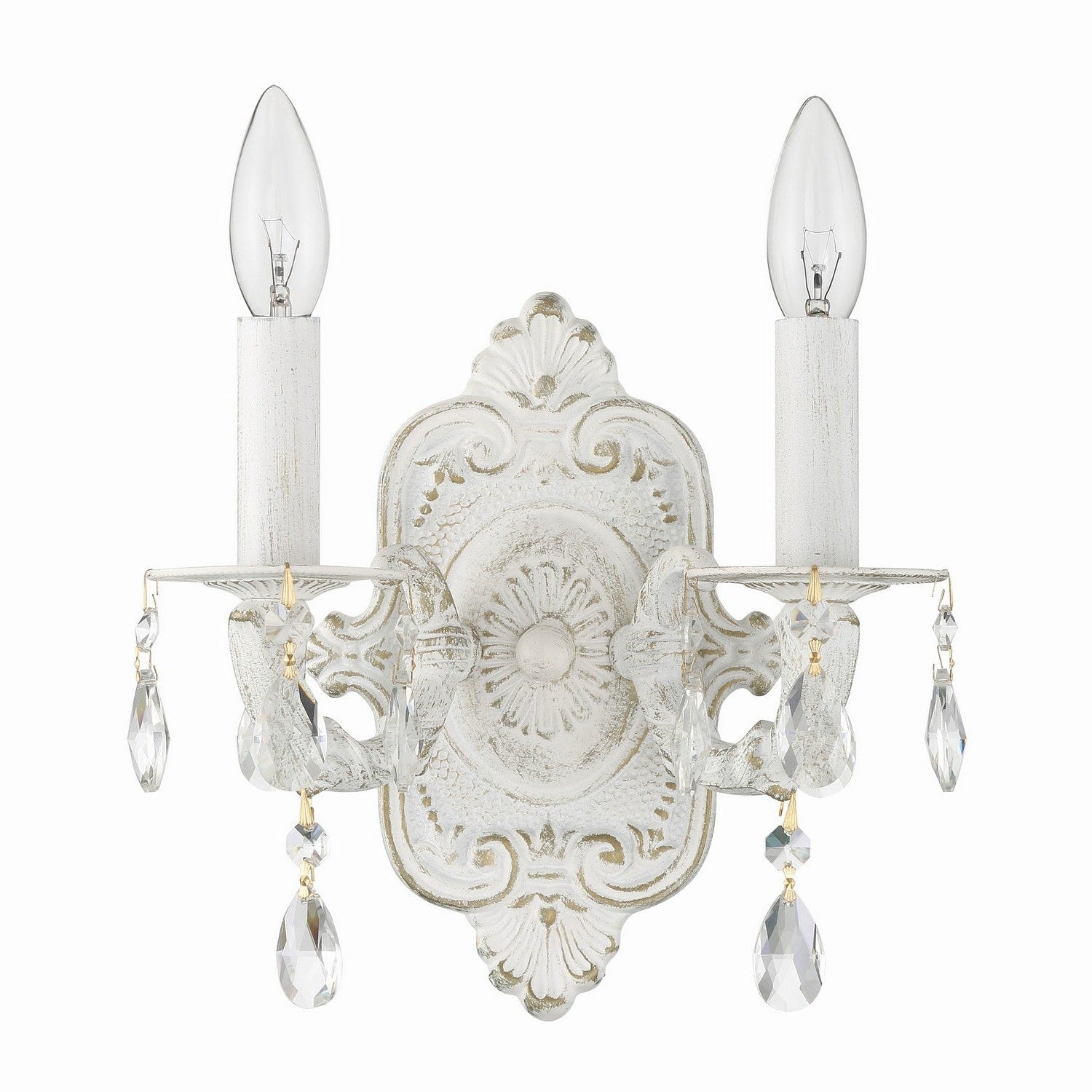Crystorama - 5022-AW-CL-MWP - Two Light Wall Sconce - Paris Market - Antique White