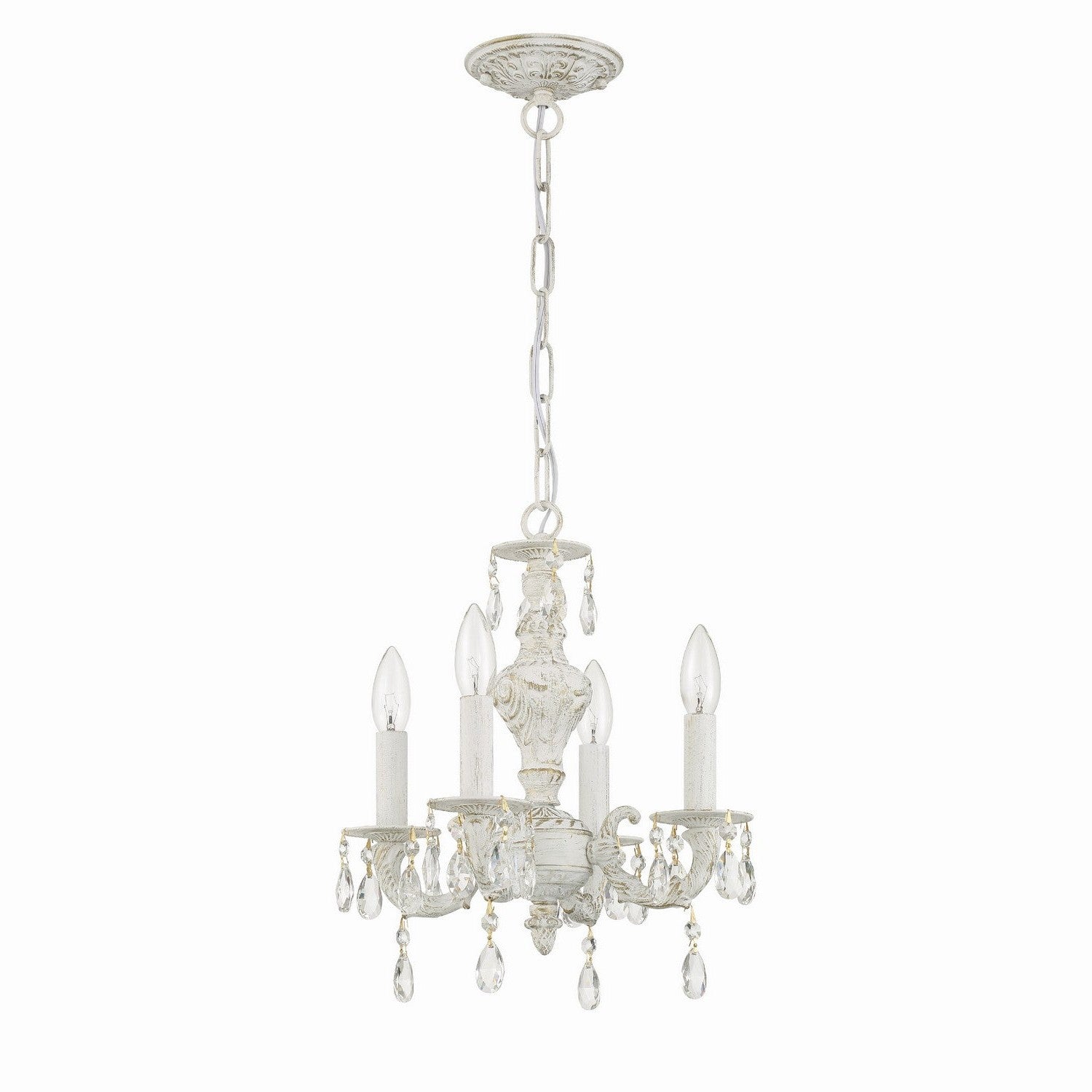 Crystorama - 5024-AW-CL-MWP - Four Light Mini Chandelier - Paris Market - Antique White