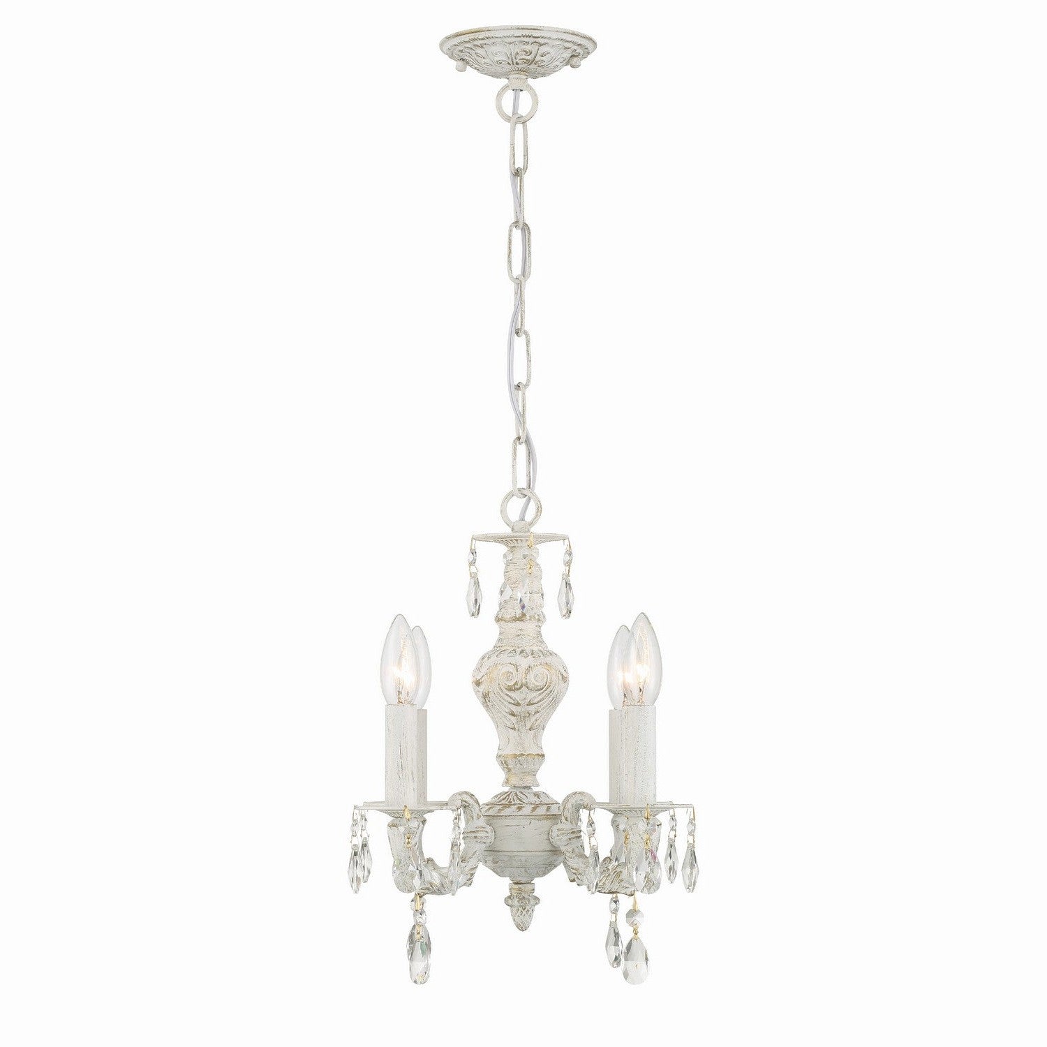 Crystorama - 5024-AW-CL-MWP - Four Light Mini Chandelier - Paris Market - Antique White