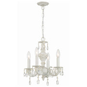 Crystorama - 5024-AW-CL-MWP - Four Light Mini Chandelier - Paris Market - Antique White
