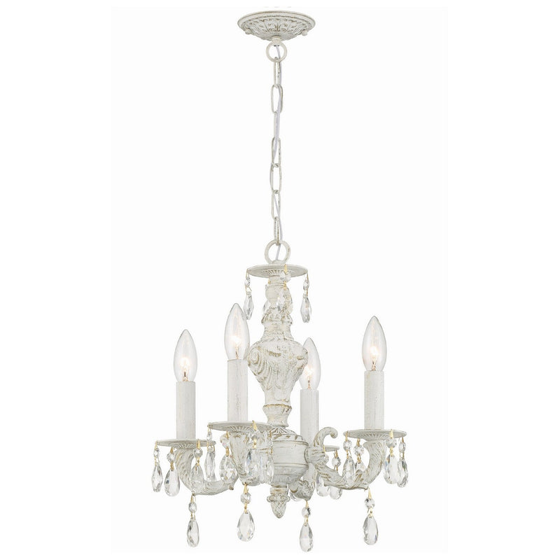 Crystorama - 5024-AW-CL-SAQ - Four Light Mini Chandelier - Paris Market - Antique White