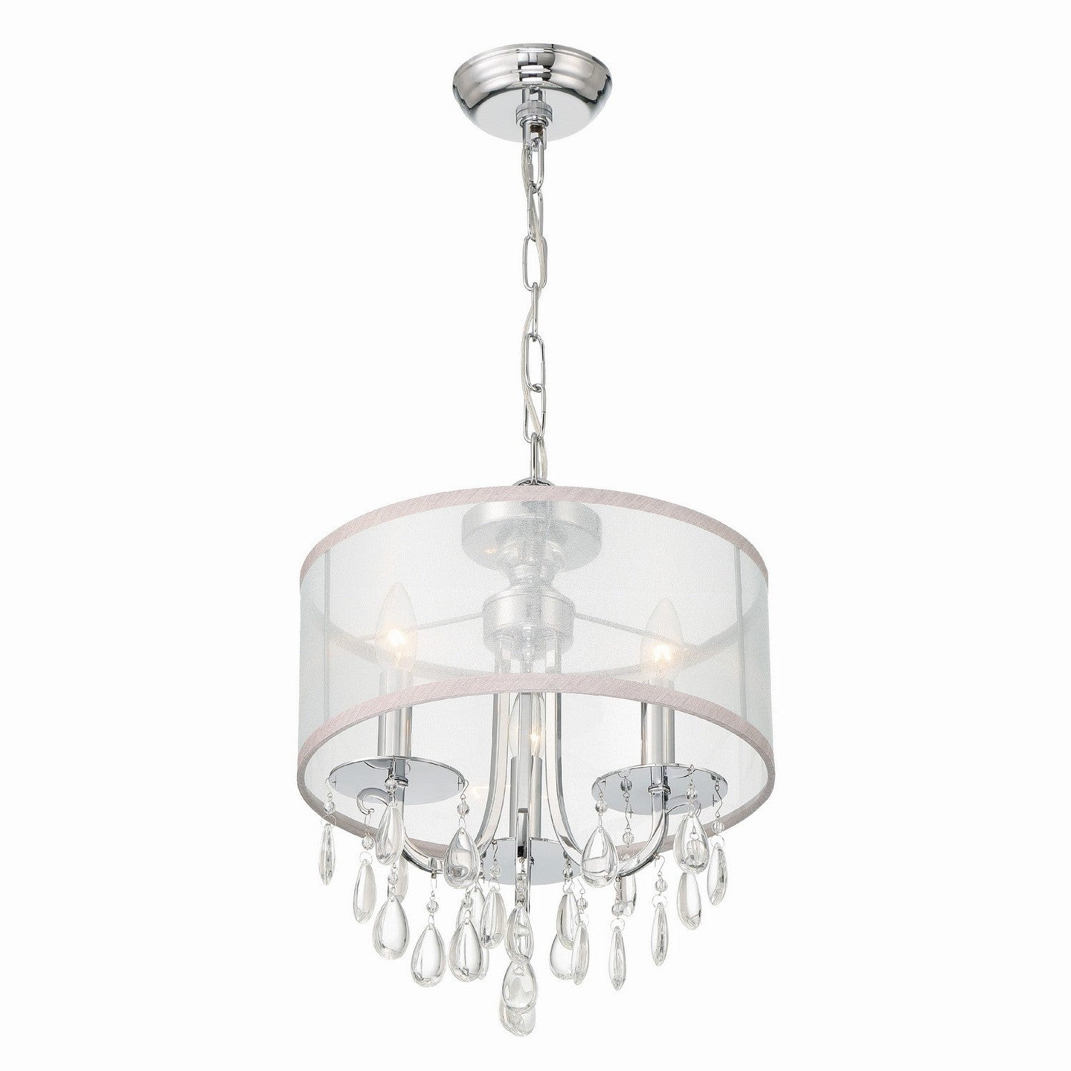 Crystorama - 5623-CH - Three Light Mini Chandelier - Hampton - Polished Chrome