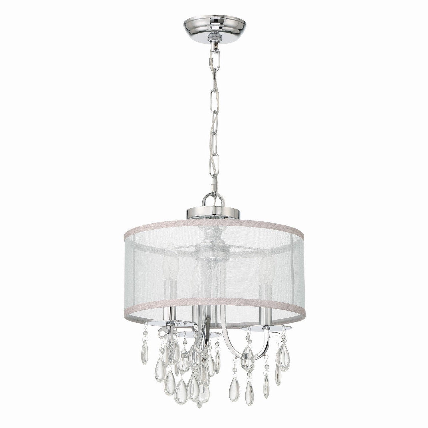 Crystorama - 5623-CH - Three Light Mini Chandelier - Hampton - Polished Chrome