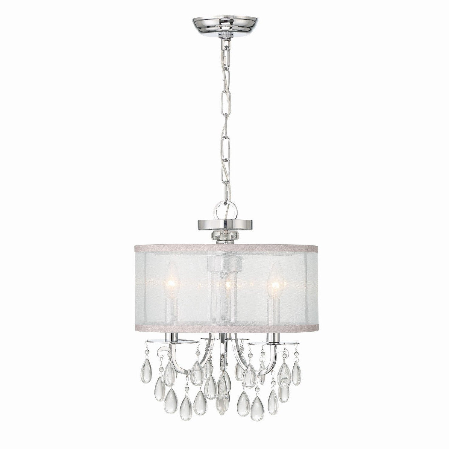 Crystorama - 5623-CH - Three Light Mini Chandelier - Hampton - Polished Chrome