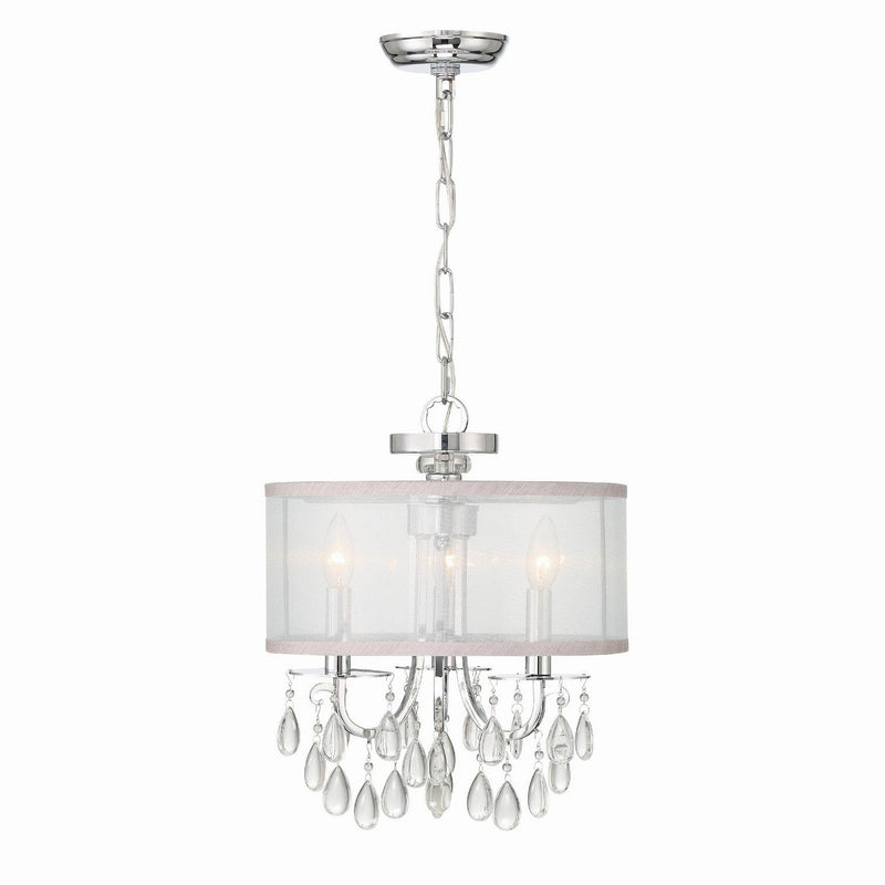 Crystorama - 5623-CH - Three Light Mini Chandelier - Hampton - Polished Chrome