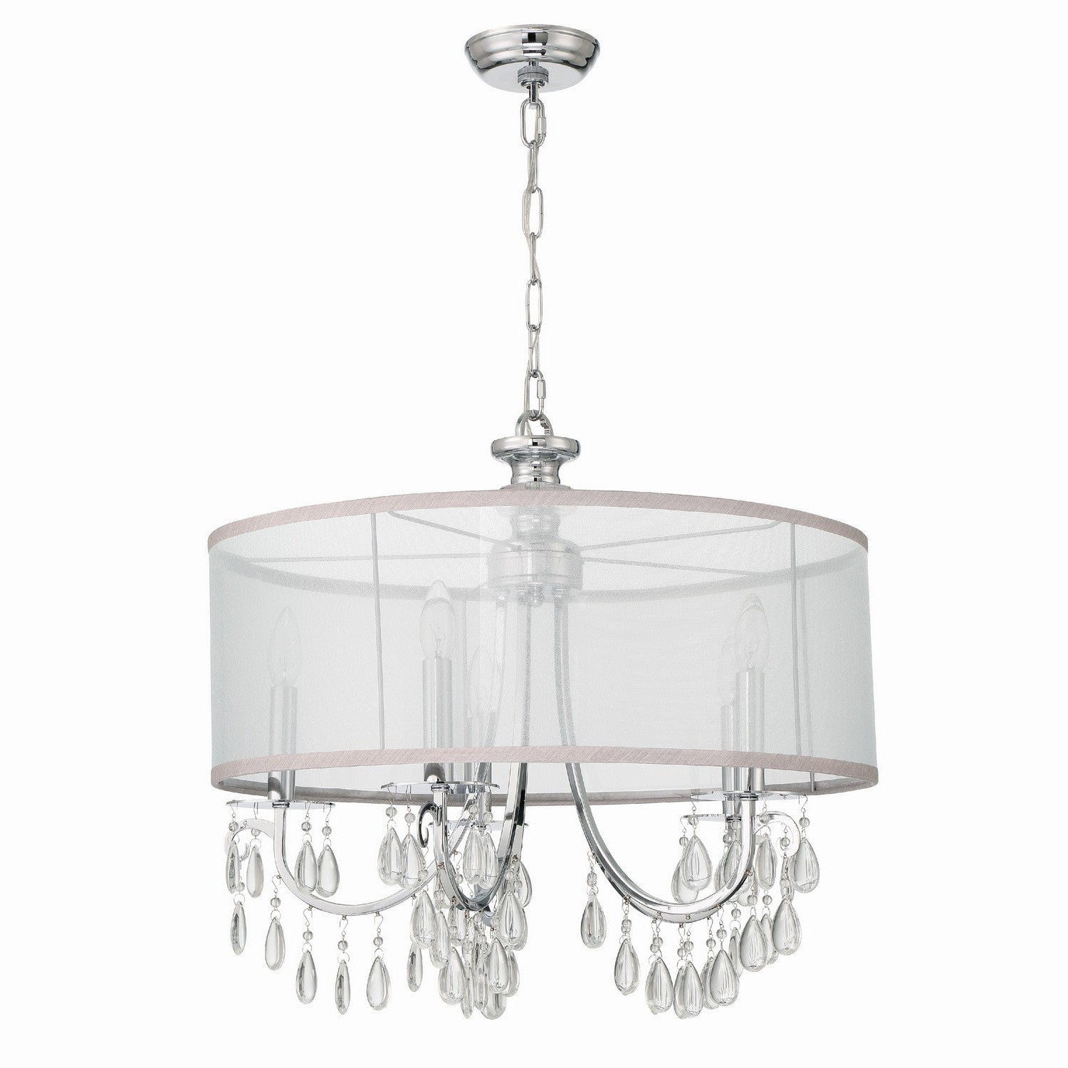 Crystorama - 5625-CH - Five Light Chandelier - Hampton - Polished Chrome